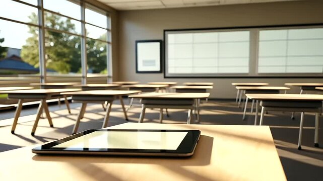 1_Digital Exam Setting with Student Using Tablet in Quiet Room
