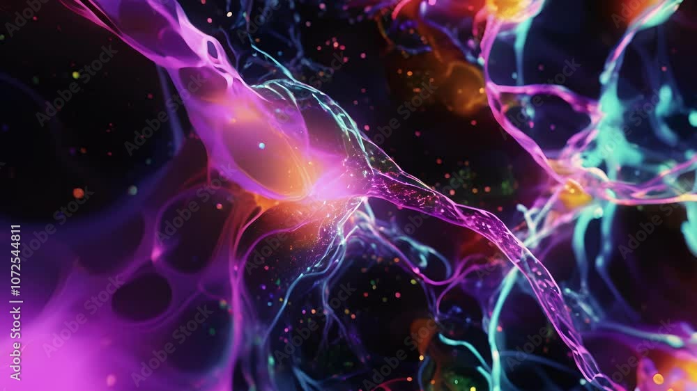 Poster the bright and distinct fluorescent outline of peroxisomes visualized using a specialized staining t