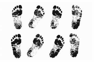 Footprint icon, aliens foot print graffiti spray, humanoids barefoot sprint silhouette, fantastic foot and palm