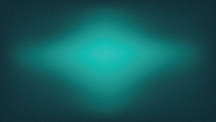 Emerald green grainy gradient background. Glowing emerald green spotlight on dark green backdrop with copy space. Vector illustration