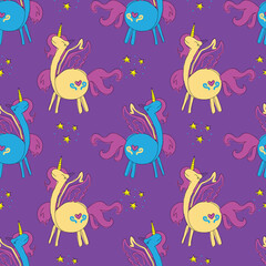 Whimsical Unicorn Parade pattern