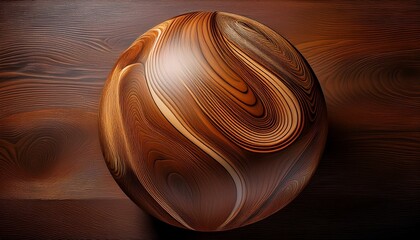 brown wooden sphere cuttingboard wood background