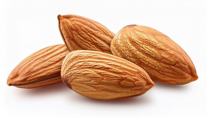 almonds isolated on white background