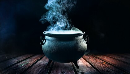 cauldron spooky halloween cauldron with smoke