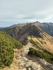 Views from Kopa Kondracka toward the Slovak Tatras, Slovakia, revealing expansive alpine landscapes and distant peaks