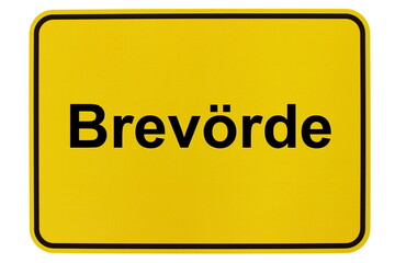 Illustration eines Ortsschildes der Gemeinde Brevörde in Niedersachsen