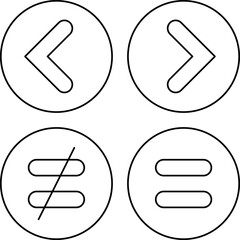 Math symbols single vector icon