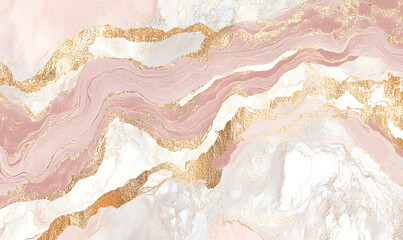 Elegant Pink and Gold Marble Texture with Glitter
