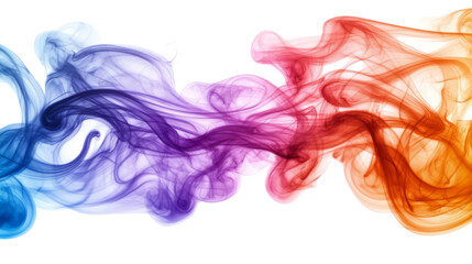 colorful smoke on a transparent background