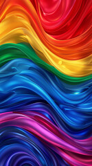 Fototapeta premium LGBT colors, rainbow flag. Pride month. Instagram story, tiktok background. vertical banner 