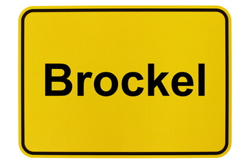 Illustration eines Ortsschildes der Gemeinde Brockel in Niedersachsen