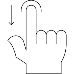 Drag down single vector icon