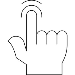 Obraz premium Tap single vector icon
