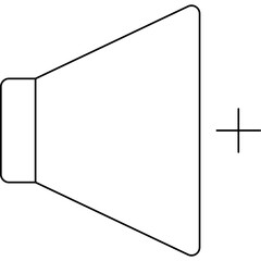 Volume up single vector icon