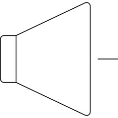 Volume down single vector icon