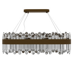 3d render chandelier pendant Ceiling Light with transparent background