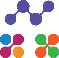 Metaball, connected dots, circles pattern, texture element