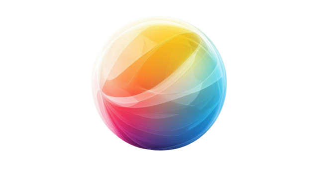 colorful ball sphere on a transparent background