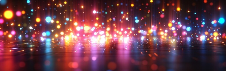 Obraz premium Abstract glowing dots and lines creating a digital data landscape