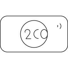 2CO single vector icon