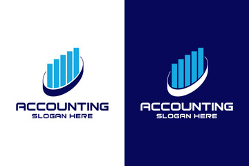 accounting logo template design vector