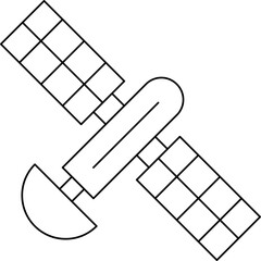 Satellite single vector icon
