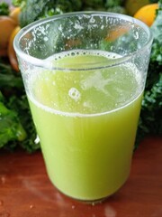 green juice in glass