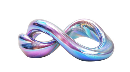 abstract shining metal sphere on transparent background