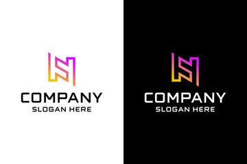 Fototapeta premium Logo design template for business. Letter N sign.