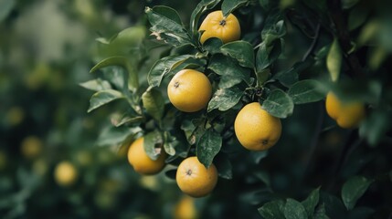 Fruit growing on a tree or vine.