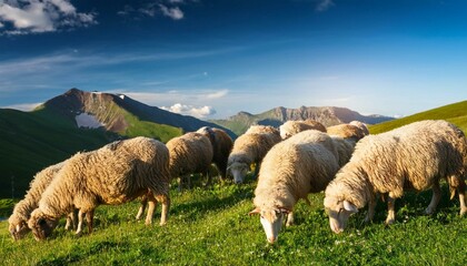 Fototapeta premium sheep in the mountains