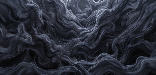  Whimsical Abstract Smoke Pattern in Shades of Gray and Black