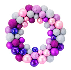 Christmas wreath with glass balls
