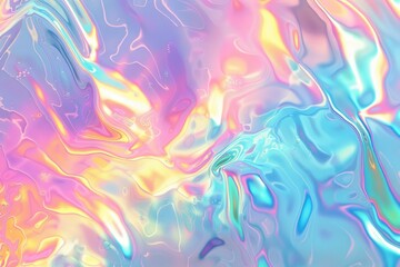 Image of Holographic iridescent effect plastic material. Texture for background usage