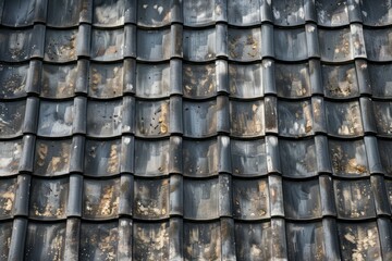 Image of Traditional old temple roof pattern. Texture for background usage