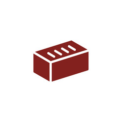 Brick icon flat vector design