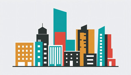 Colorful City Skyline