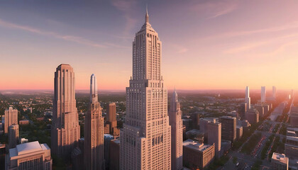 Skyscraper at Sunset