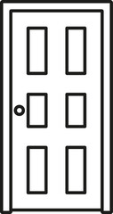 Door icon. Vector. Line style.