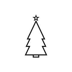 Christmas Tree icon, Xmas fir sign, vector illustration