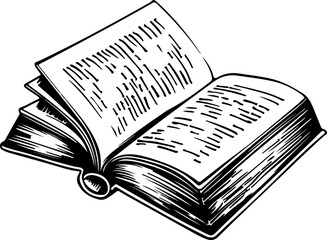 vintage illustration of a open book