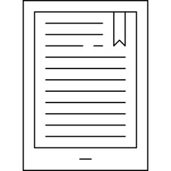 Ebook single vector icon