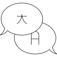 Language translation single vector icon
