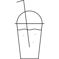 Juice cup single vector icon