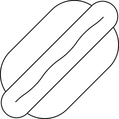 Hot dog single vector icon