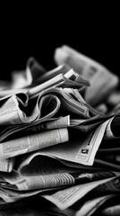 The influence of newspaper editorials on campaign endorsements copy space, theme of media influence, realistic, Composite, newspaper printing press backdrop