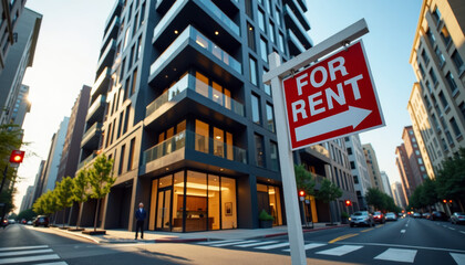 Obraz premium Modern Apartment Buildings For Rent in City