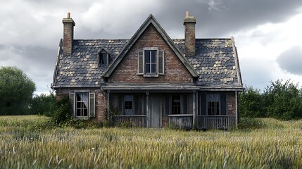 Obraz premium Digital art of an isolated house with realistic high quality image