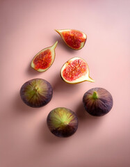 Figs fruit, isolated on a pastel