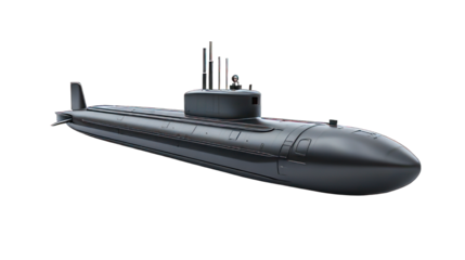 Submarine isolated on white created with Generative AI